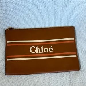 Chloe leather clutch